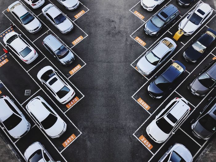 Full frame shot of parking lot