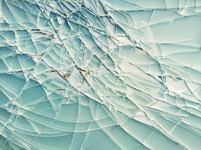 Full frame shot of cracked glass
