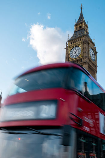Low angle view of clock tower