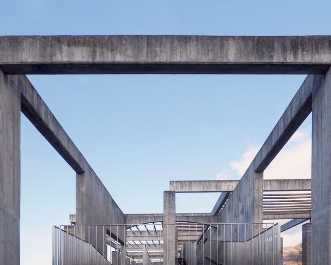 Low angle view of built structure against sky