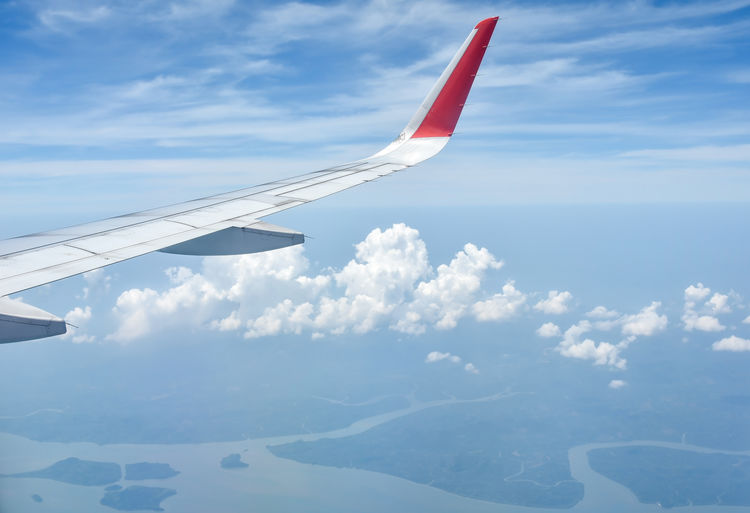 Airplane flying in sky