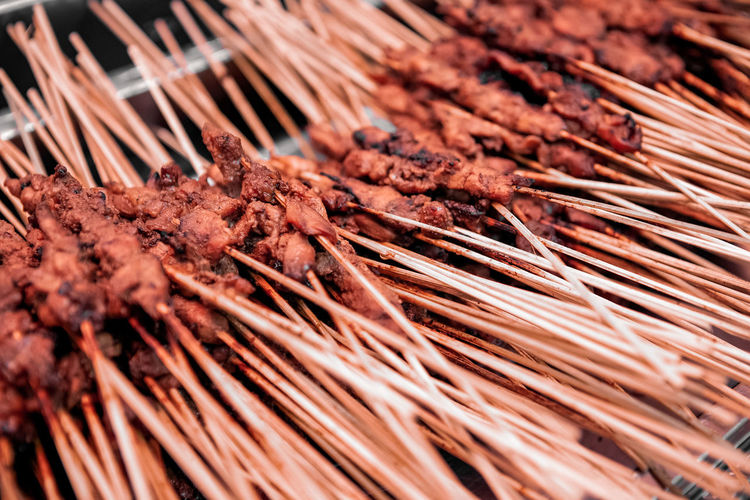 Close-up of food at market stall