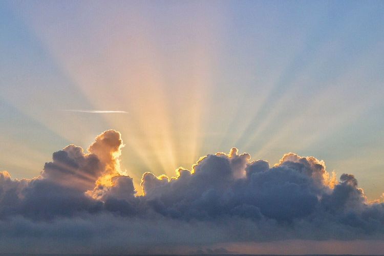 Low angle view of sky during sunset
