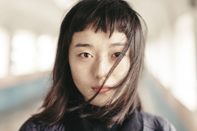 Close-up Confidence Contemplation Depth Of Field Front View Happiness Head And Shoulders Headshot Human Face Lifestyles Looking At Camera Person Portrait Real People Selective Focus Serious Smiling Young Adult Young Women Let Your Hair Down The Portraitist - 2016 EyeEm Awards