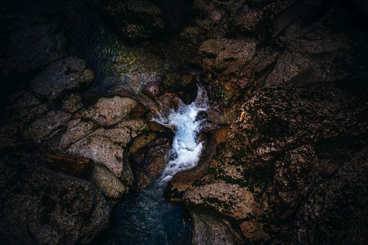 Stream flowing through rocks