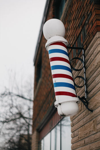 Barbershop striped pole.