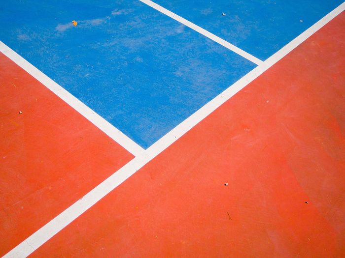 Close-up of tennis court
