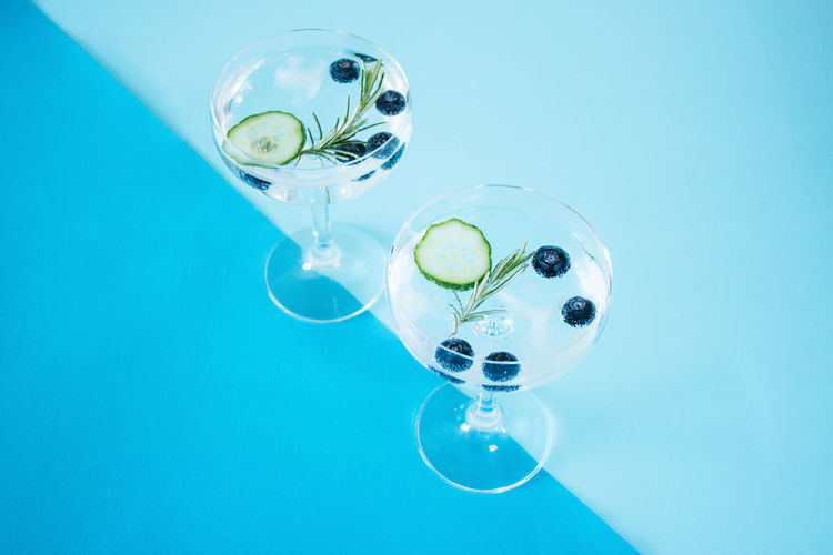 Close-up of drinks on table