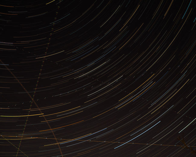 Full frame shot of star field against sky at night