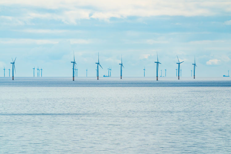 Gwynt-y-mor offshore wind farm off the coast of llandudno, north wales