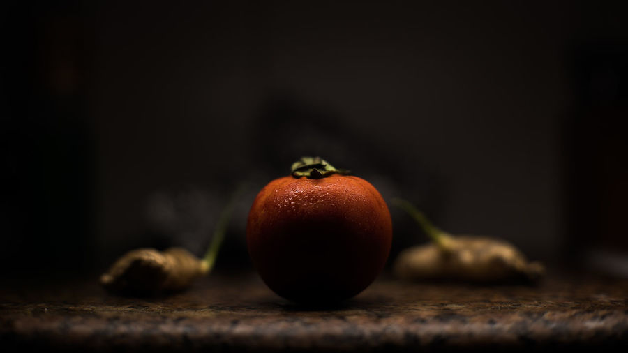Close-up of cherries on tree