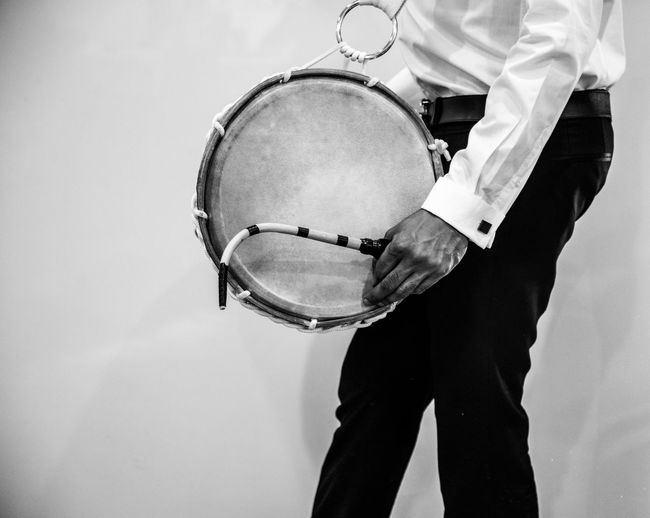 Man playing indian drum