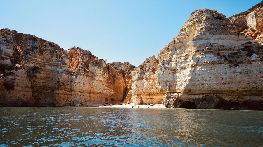Rock formations in water