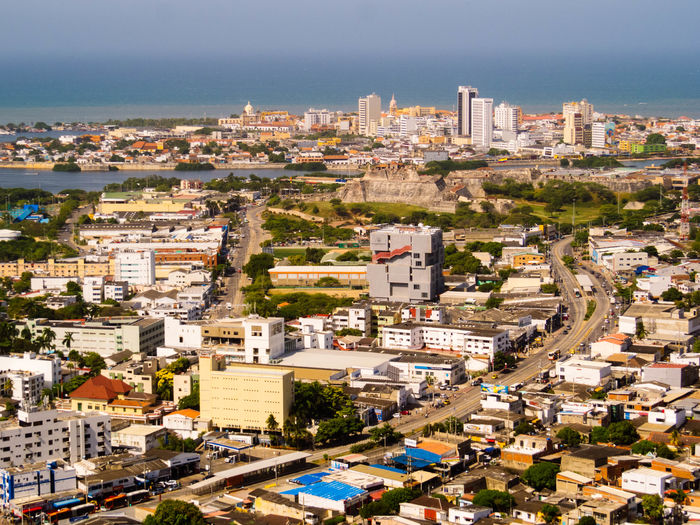 Panoramic view  of cartagena colombia 