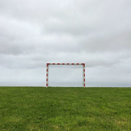 Empty soccer field