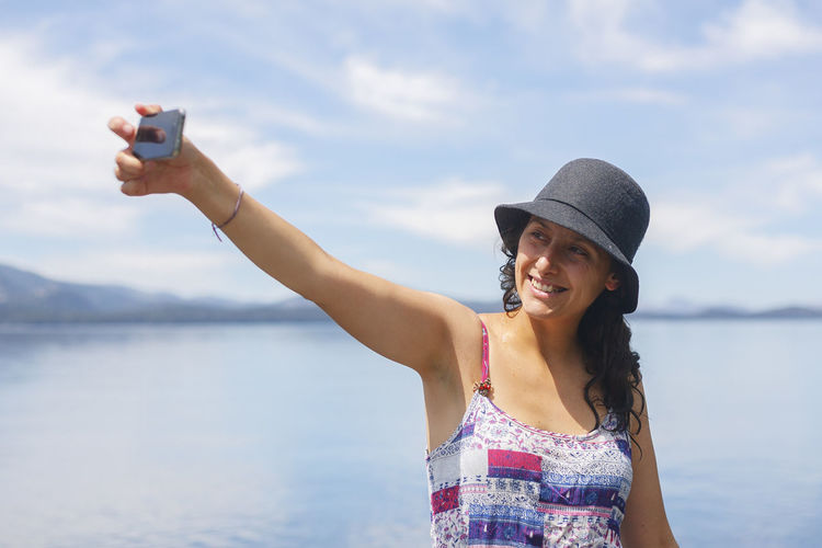 Happy young woman in vacations