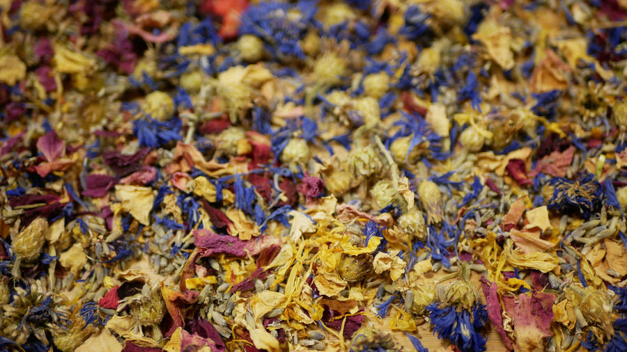 Full frame shot of dry leaves