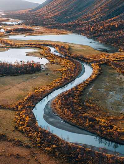 High angle view of landscape