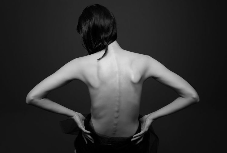 Back Black Background Brutality Day Human Back Indoors Muscle Muscles One Person People Power Real People Rear View Standing Studio Shot Waist Up Women Young Adult The Photojournalist - 2017 EyeEm Awards Fresh On Market 2017