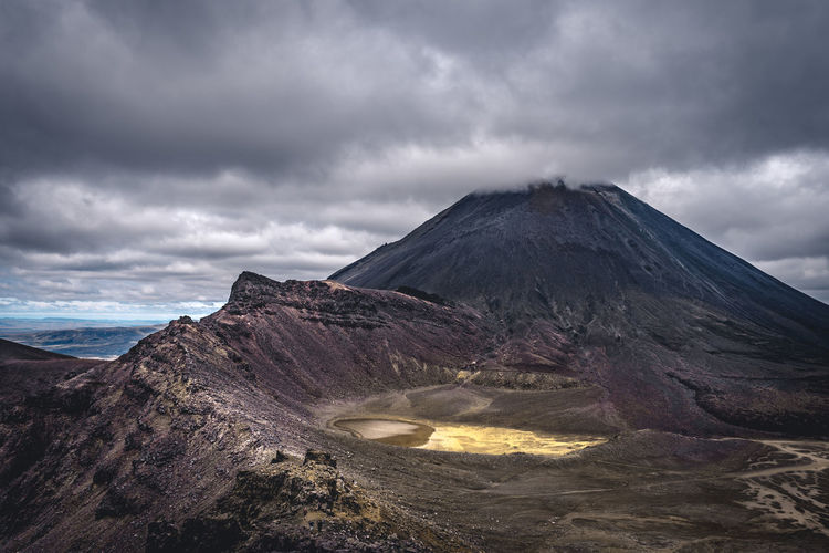 Mount doom a.k.a. as mount ngauruhoe in new zealand near mount tongariro and the alpine crossing