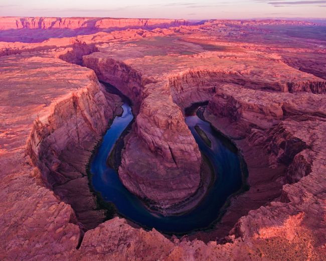 High angle view of grand canyon