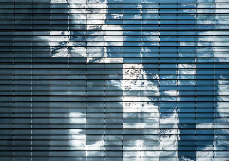 Reflection of sunlight on blinds