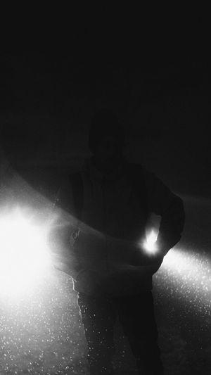 Full length of man standing at night