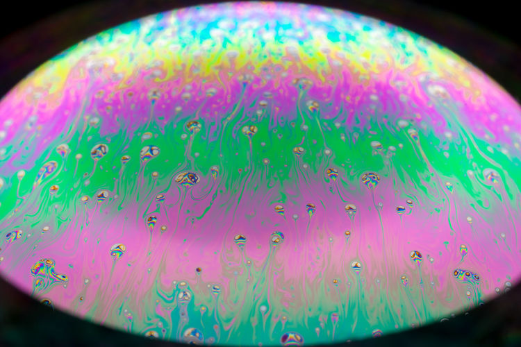 Close-up of bubbles in water