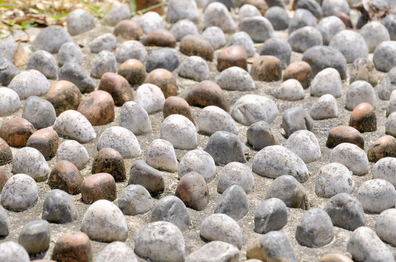 Full frame of pebble stones for background