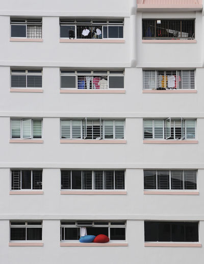 Full frame shot of residential building in singapore