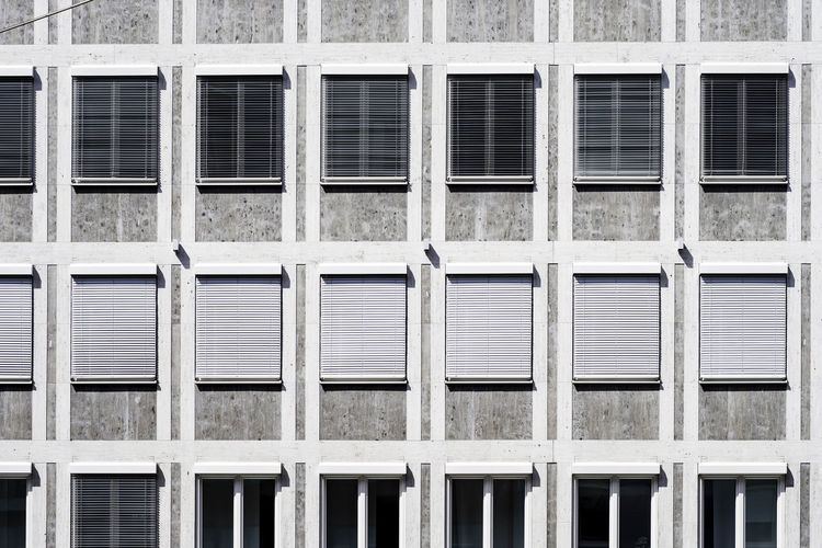 Full frame shot of building with windows
