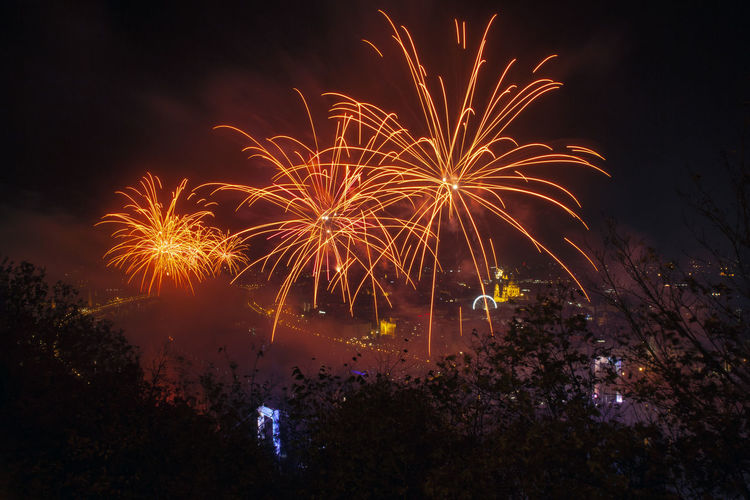 Fireworks at the hungarian national holiday, 20th august.