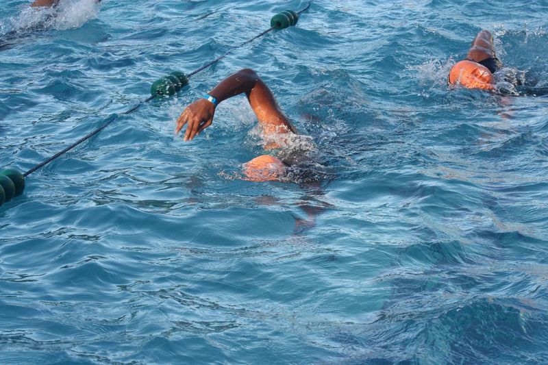 People swimming in pool