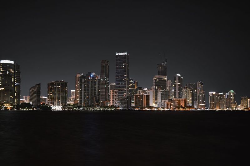 Miami cityscape at night