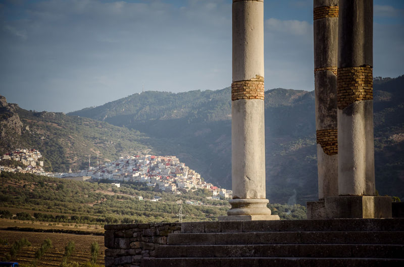Panoramic view of historic building against sky