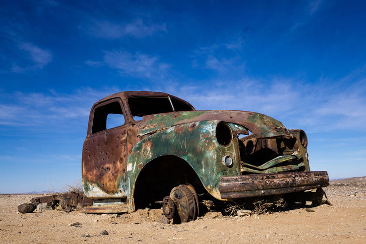 Abandoned rusty car