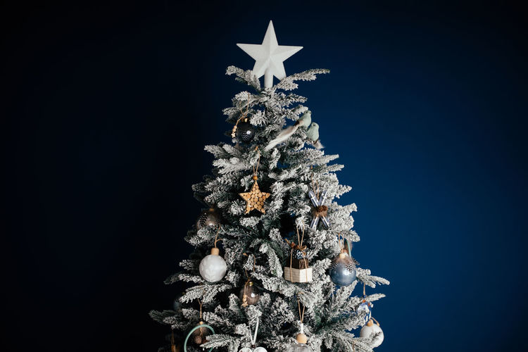 Christmas tree at night