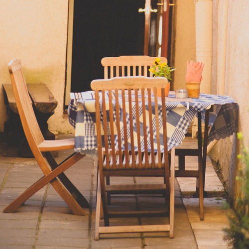 Chairs and table at home