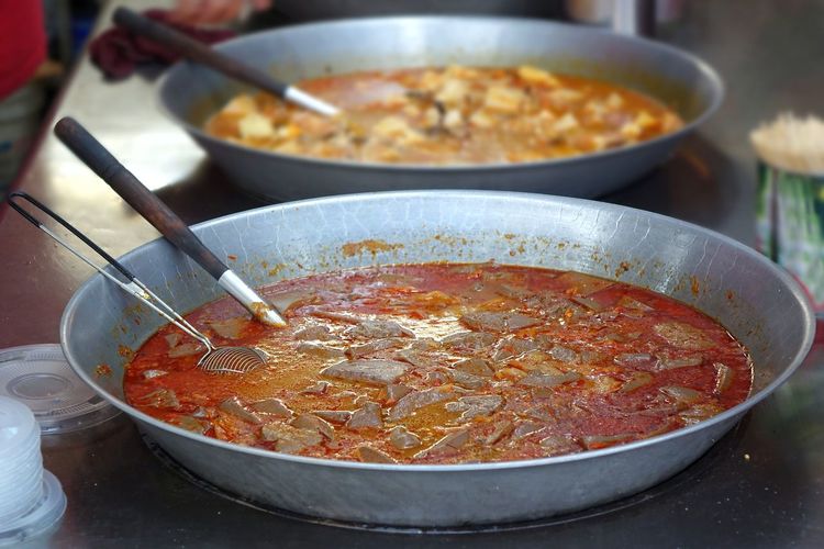Close-up of preparing food