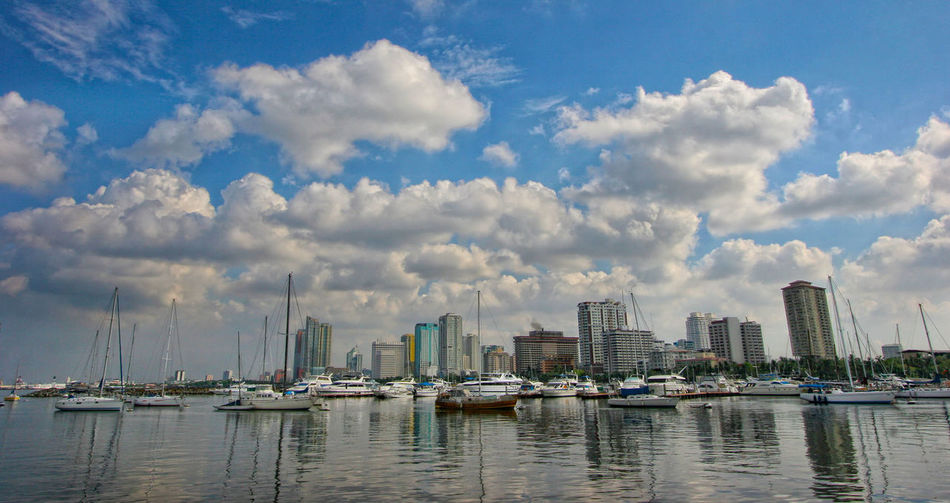 Boats in harbor