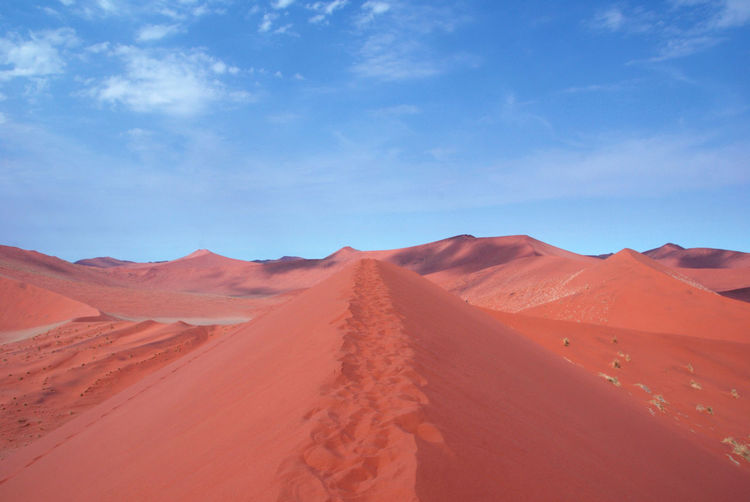 Scenic view of desert against sky