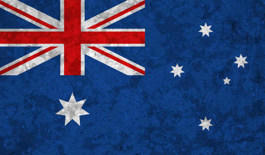 Full frame shot of australian flag painted on wall
