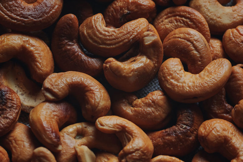 Background of roasted cashew nuts