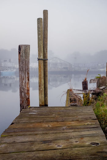 Well aged and well used dock in bayou