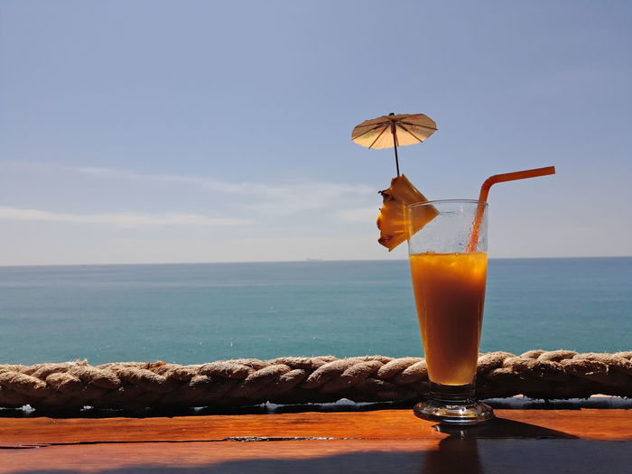 Fresh cocktail at beach
