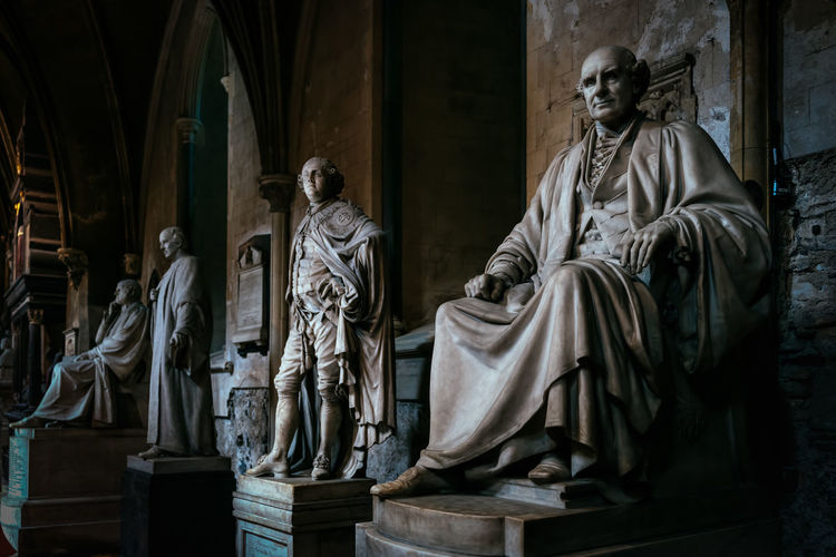 Statues in st. patricks cathedral, national cathedral of the church of ireland