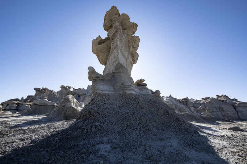 Wild rock formations in the desert wilderness of new mexico