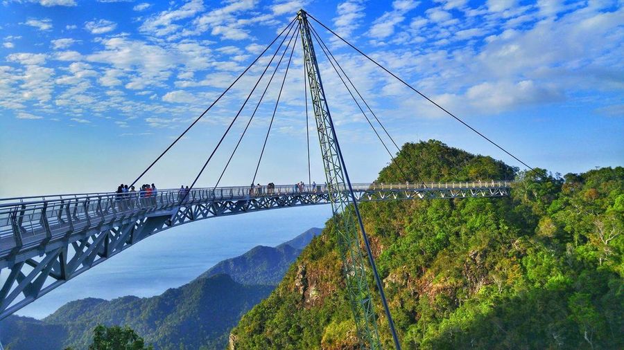 Langkawi sky bridge against sky
