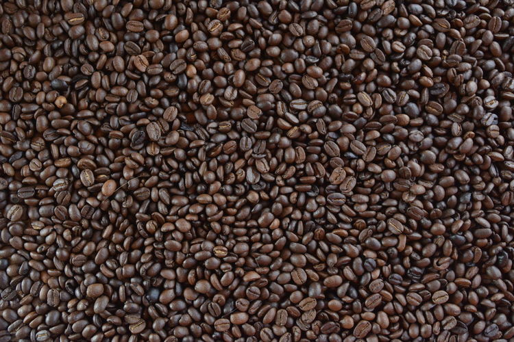 Full frame shot of fresh coffee beans 