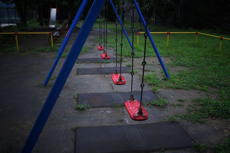 Swing hanging in park